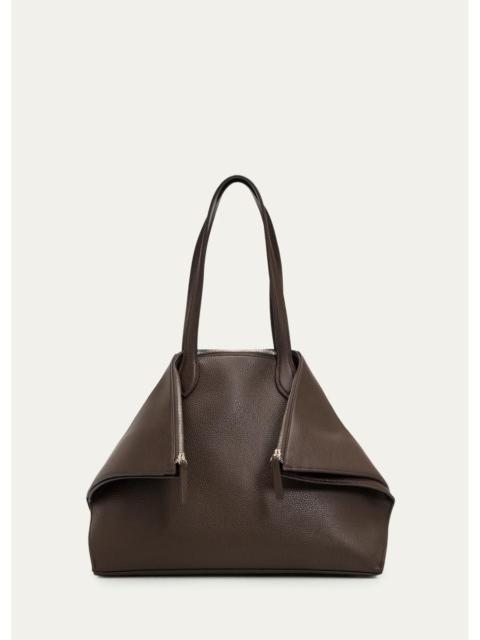 AESTHER EKME Fold Grain Leather Geometric Tote Bag