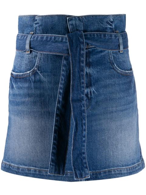 FRAME paperbag waist denim skirt
