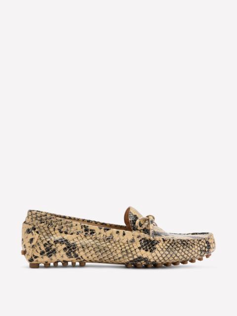 BODEN Heidi Stitched Soft Loafers-Snake