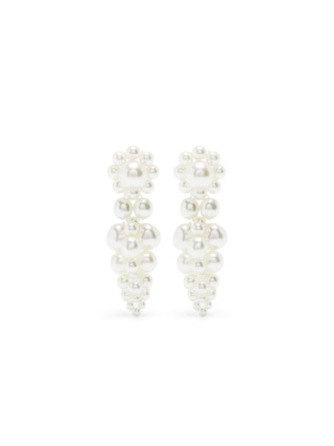 Simone Rocha Mini Cluster faux-pearl drop earrings