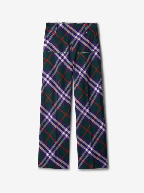 Burberry Check Wool Trousers