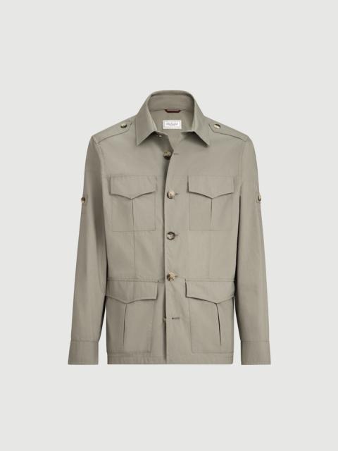 Brunello Cucinelli Lightweight water-resistant techno cotton unlined safari jacket