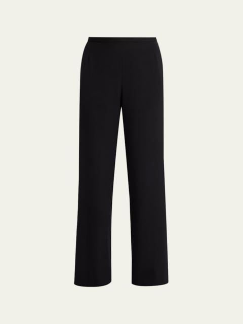 The Row Roger Wool-Silk Twill Straight-Leg Pants
