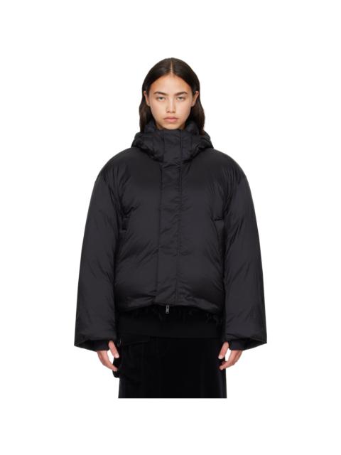 Y-3 Black Hooded Puffer Down Jacket