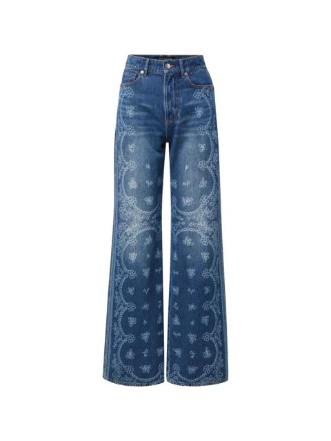 VERONICA BEARD TAYLOR BANDANA WIDE-LEG JEAN