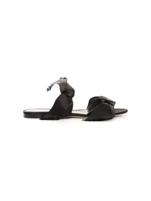 The Row Voluptas Knotted Satin Sandals black
