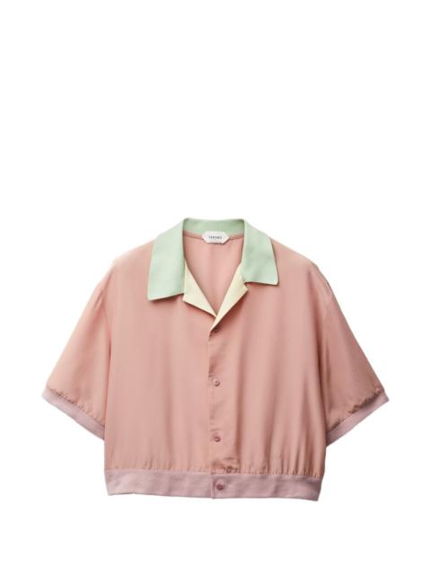 VERSACE silk-poplin crop shirt