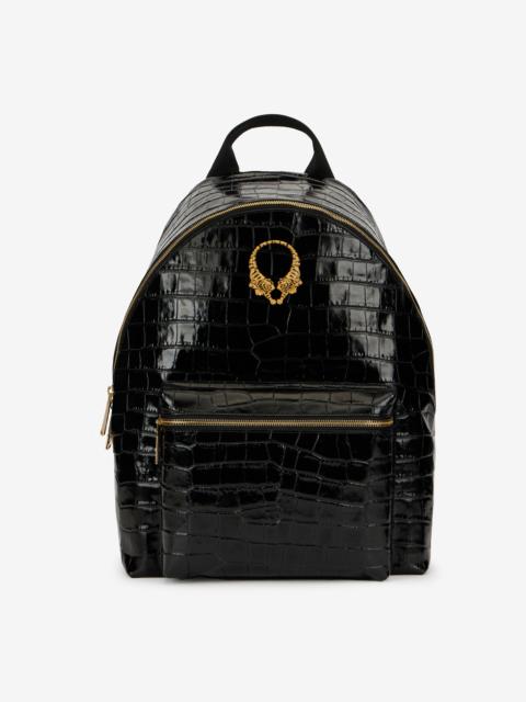 Roberto Cavalli Roar Black Leather Backpack