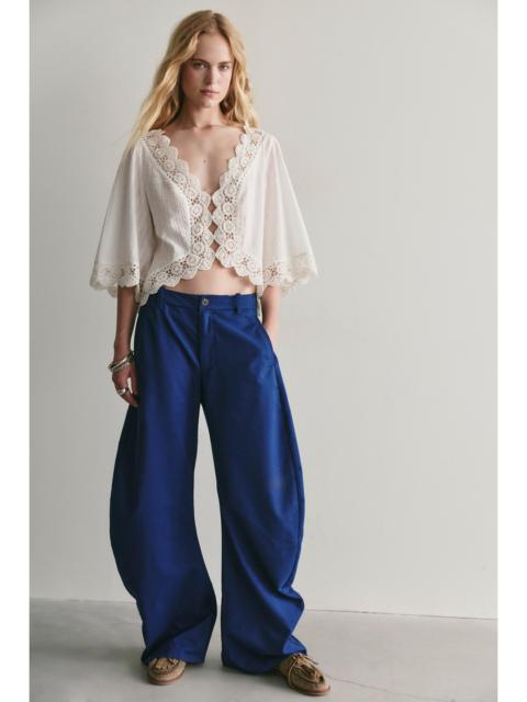 FREE PEOPLE Spotlight Menswear Striped Barrel Trousers