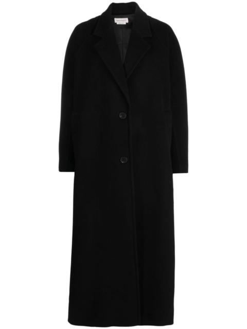 Alexander McQueen single-breasted wool-blend coat