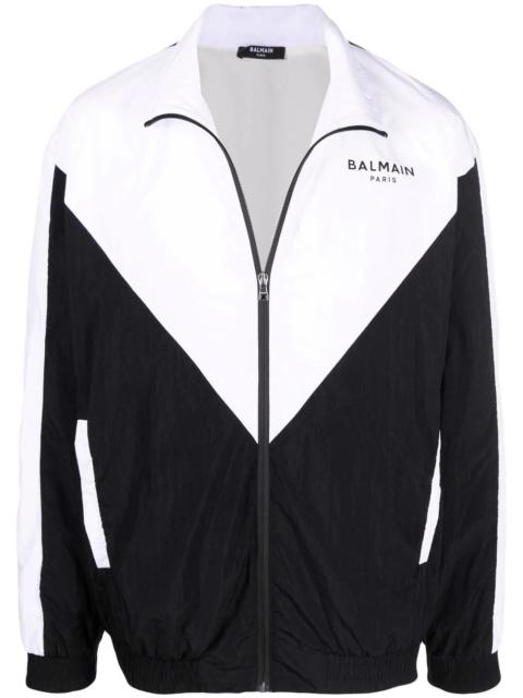 Balmain logo-print multi-cut track jacket