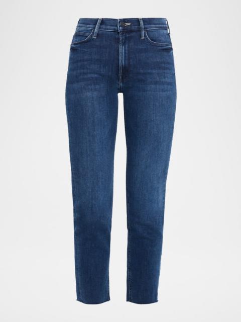 MOTHER The Mid-Rise Dazzler Ankle Fray Jeans