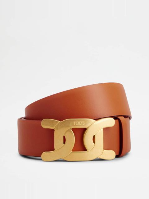 Tod's KATE BELT IN LEATHER - ORANGE