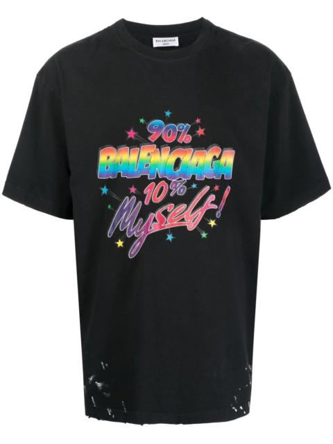 BALENCIAGA graphic logo-print T-shirt