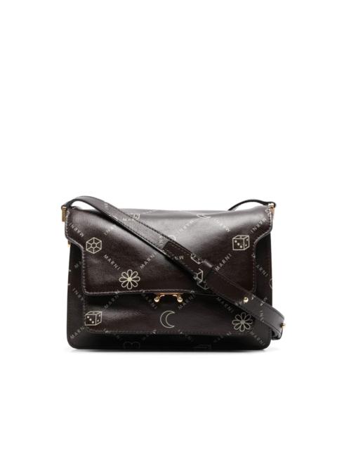 Marni embossed print crossbody bag