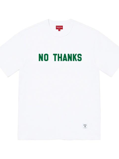 Supreme No Thanks Short Sleeves T-Shirt "FW21 - White" SU27556