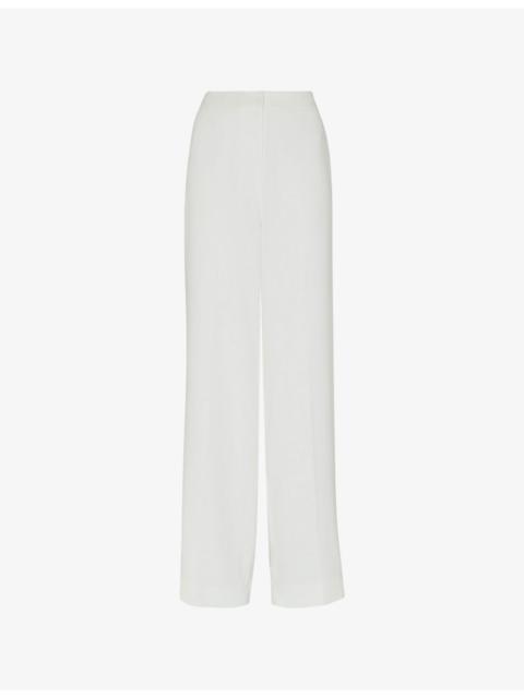 WHISTLES Andie straight-leg high-rise woven wedding trousers