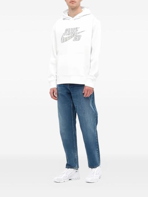 Nike striped-logo hoodie