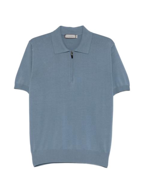 Canali zip-up polo shirt