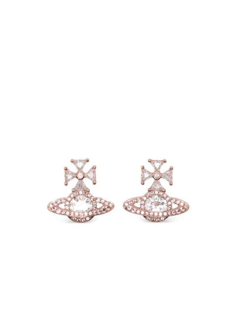 Vivienne Westwood orb cross brass earrings