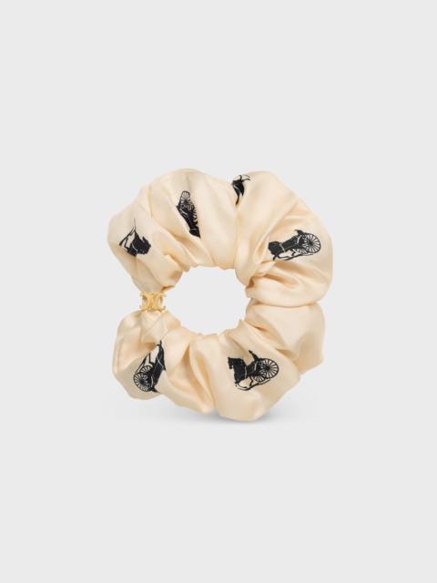 CELINE Celine C Sulky Scrunchy in silk and Brass with Gold Finish