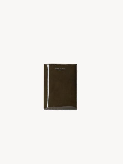 SAINT LAURENT SAINT LAURENT PARIS CREDIT CARD WALLET IN PATENT LEATHER