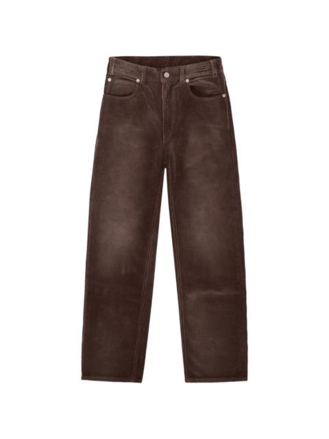 FORTELA corduroy texture high-waisted trousers