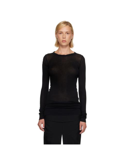 Rick Owens Black Tower Rib LS T-shirt
