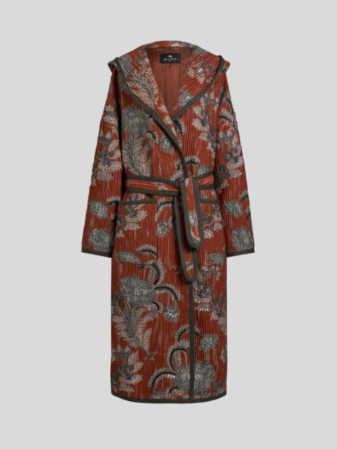 Etro QUILTED JACQUARD COAT WITH EMBROIDERY