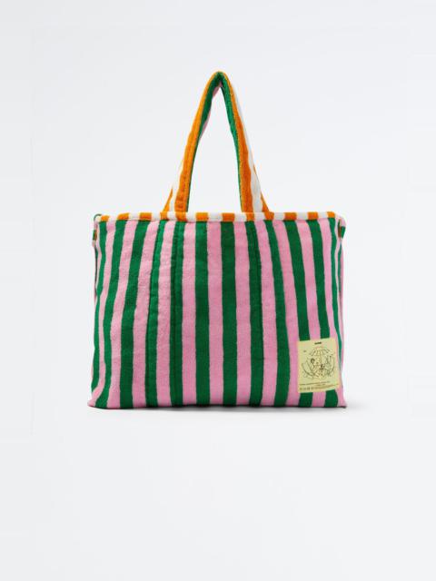 SUNNEI ORANGE & WHITE STRIPED COTTON BAG