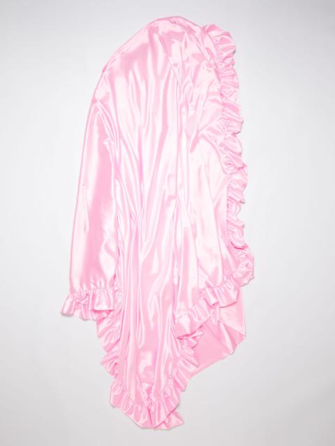 Satin ruffle dress - Pink