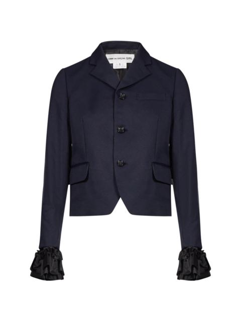 Comme Des Garçons ruffle-trimmed blazer jacket