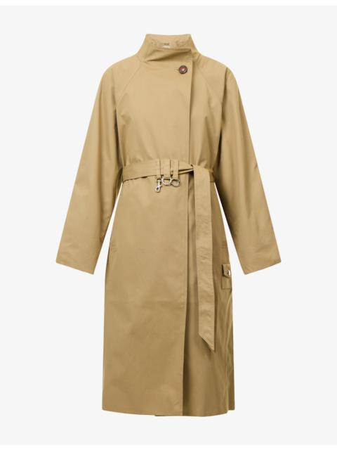DAMSON MADDER. Jasmine Longline Cotton Trench