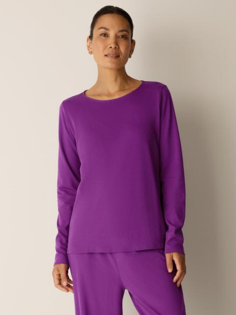 EILEEN FISHER Organic Cotton Interlock Crew Neck Sleep Top