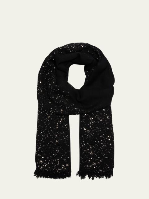 New Dalia Sequin Wool-Blend Stole