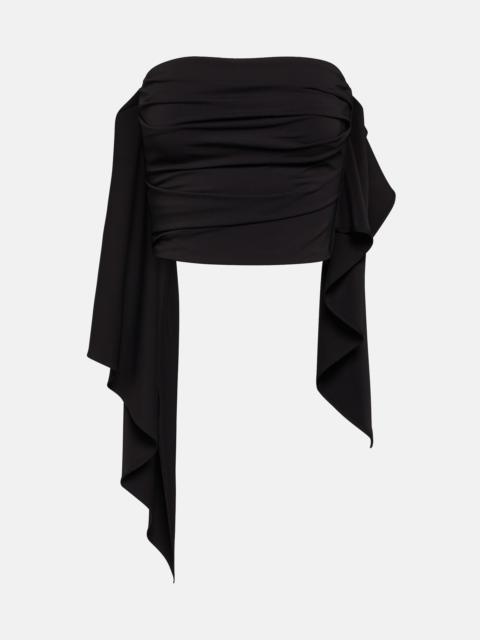 THE ATTICO Embellished off-shoulder top