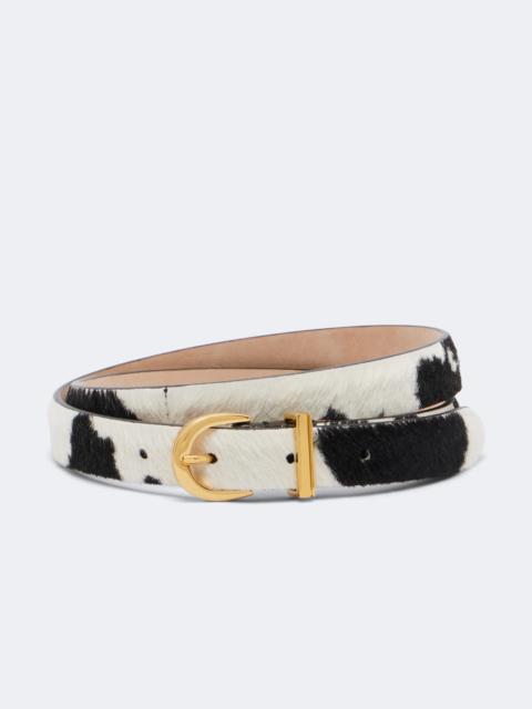 KHAITE Luna cow-print calf hair belt