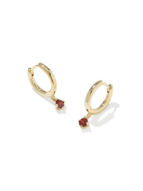 KENDRA SCOTT Maisie 18k Gold Vermeil January Huggie Earrings