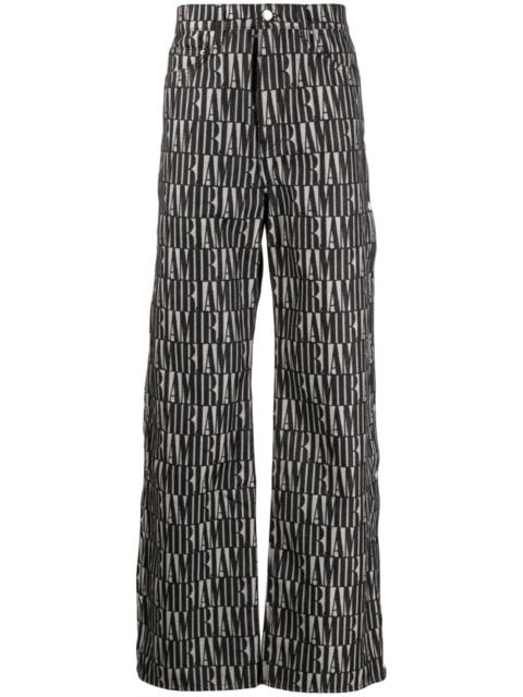 AMIRI logo-print straight-leg trousers