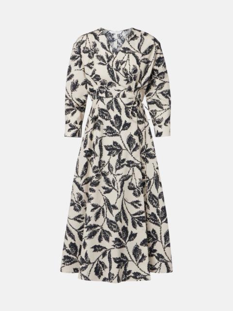 Max Mara Camino printed cotton wrap dress