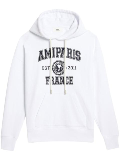 AMI Paris logo-print drawstring hoodie