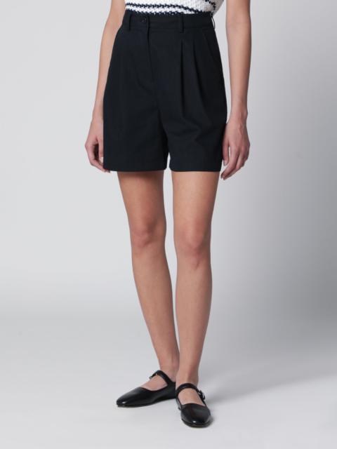 Dunst Navy blue cotton-blend Bermuda shorts