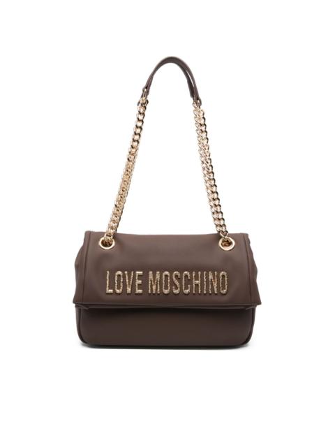 Moschino logo-plaque shoulder bag