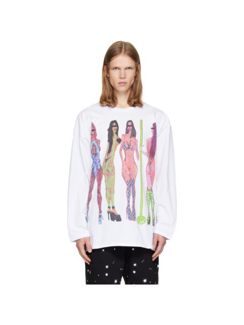 PDF White ML Lapdance Long Sleeve T-shirt