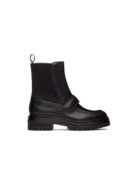 Gianvito Rossi Black Leather Berck Boots