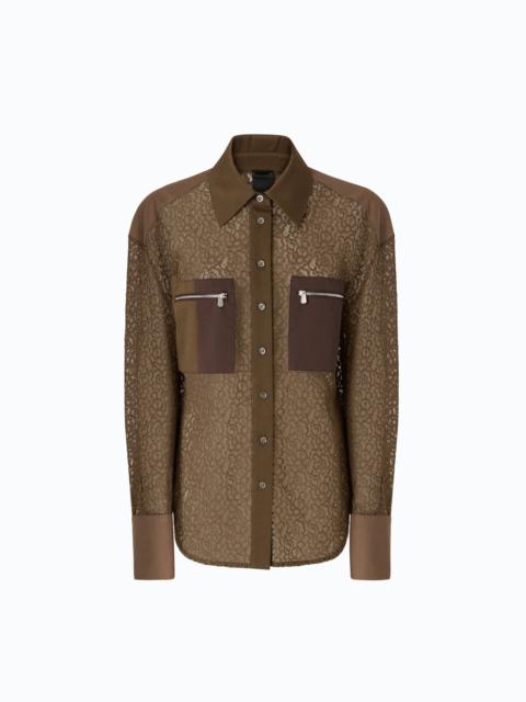 PINKO LACE SHIRT WITH POCKETS