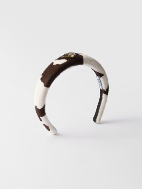 Prada Printed leather headband