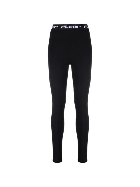 PHILIPP PLEIN logo-waistband leggings