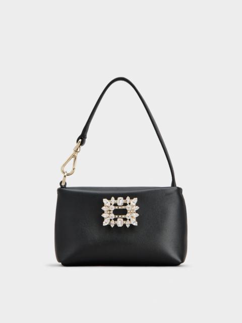 Belle Vivier Cube Charm Lacquered Buckle Micro Bag in Patent