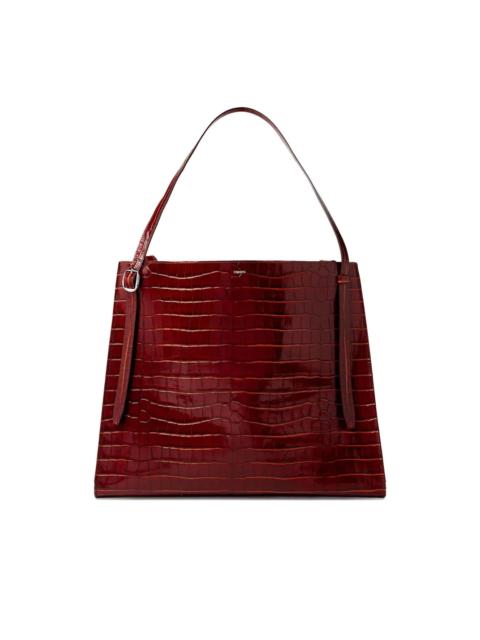 COPERNI Belt crocodile-effect tote bag